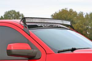 Rough Country - LED Light Mount Upper Windshield 54 Inch Curved Chevy/GMC SUV 1500 (15-20) Rough Country - Image 2
