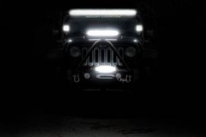 Rough Country - 50 Inch Black Series LED Light Bar Dual Row Amber DRL Rough Country - Image 5