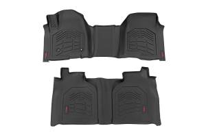 Rough Country - Sure-Fit Floor Mats FR & RR FR Over Hump Crew Silverado/Sierra 1500/2500HD/3500HD (19-26) Rough Country - Image 1