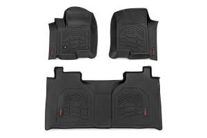 Rough Country - Sure-Fit Floor Mats FR & RR FR Bucket Crew Silverado/Sierra 1500/2500HD/3500HD (19-26) Rough Country - Image 1