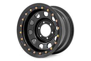 Steel Simulated Bead Lock Wheel Black 17x9 5x5 3.30 Bore -12 Rough Country