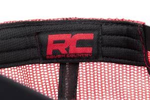 Rough Country - Rough Country Mesh Hat Black & Red Rough Country - Image 3
