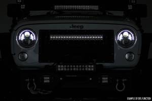 Rough Country - Mesh Grille 30 Inch Dual Row LED Black Amber DRL GMC Sierra 1500 (14-15) Rough Country - Image 5