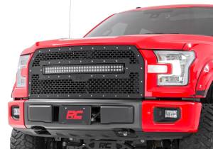 Mesh Grille 30 Inch Dual Row LED Black Ford F-150 2WD/4WD (2015-2017) Rough Country