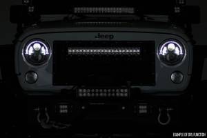 Rough Country - Mesh Grille 30 Inch Dual Row LED Black Amber DRL Ford F-150 (15-17) Rough Country - Image 4