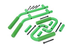 Jeep Solid Steel Grab Handle Set 07-18 Wrangler JK Green Rough Country