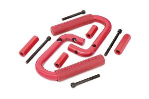 Grab Handles Steel Front Red Jeep Wrangler JK/Wrangler Unlimited (07-18) Rough Country