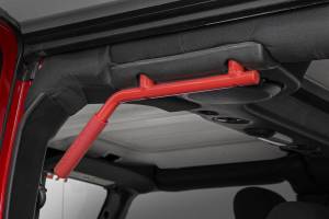 Rough Country - Grab Handles Steel FR & RR Red Jeep Wrangler JK/Wrangler Unlimited (07-18) Rough Country - Image 3
