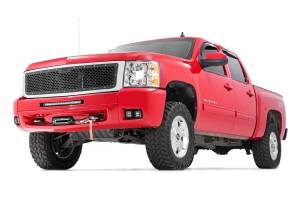 Rough Country - LED Light Kit Fog 2 Inch Black Pairs x2 White DRL Chevy Silverado 1500/2500HD/3500HD Rough Country - Image 2