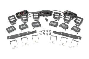 Rough Country - LED Light Kit Fog Mount Triple 2 Inch Black Pair Ford Raptor 4WD (17-20) Rough Country - Image 2