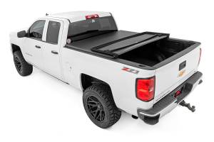 Rough Country - Soft Tri-Fold Bed Cover 6 Foot 7 Inch Bed Silverado/Sierra 1500/2500HD/3500HD (14-19 & Classic) Rough Country - Image 2