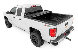Rough Country - Soft Tri-Fold Bed Cover 6 Foot 7 Inch Bed Silverado/Sierra 1500/2500HD/3500HD (14-19 & Classic) Rough Country - Image 3