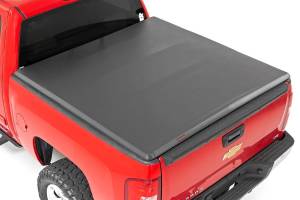 Soft Tri-Fold Bed Cover 6 Foot 7 Inch Bed Silverado/Sierra 1500/2500HD/3500HD (07-14) Rough Country