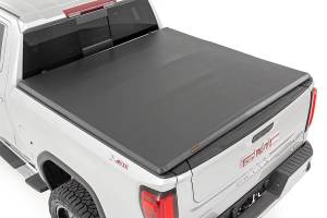 Rough Country - Soft Tri-Fold Bed Cover 5 Foot 10 Inch Bed Chevy/GMC Sierra 1500 (19-26)/Silverado 1500 (19-26) Rough Country - Image 1