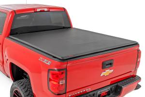 Rough Country - Soft Roll Up Bed Cover 6 Foot 7 Inch Bed Silverado/Sierra 1500/2500HD/3500HD (14-19 & Classic) Rough Country - Image 1
