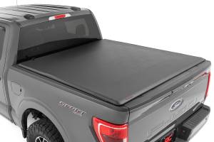Rough Country - Soft Roll Up Bed Cover 5 Foot 7 Inch Bed Ford F-150/F-150 Lightning/Raptor (15-26) Rough Country - Image 1