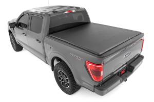 Rough Country - Soft Roll Up Bed Cover 5 Foot 7 Inch Bed Ford F-150/F-150 Lightning/Raptor (15-26) Rough Country - Image 3