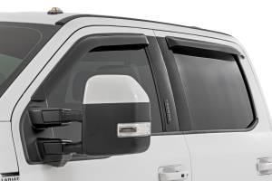 Side Window Deflectors Tape On Rain Guard Ford F-150/Lightning/F-250/F-350/Raptor (15-26) Rough Country