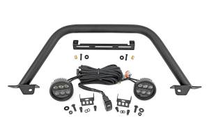 Safari Bar 3.5 Inch Round LED (Pair) Black Amber DRL OE Modular Steel Ford Bronco (21-25) Rough Country