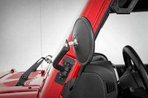 Rough Country - Round Trail Mirror Jeep Wrangler JK/Wrangler Unlimited (2007-2018) Rough Country - Image 3