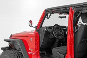 Rough Country - Round Trail Mirror Jeep Wrangler JK/Wrangler Unlimited (2007-2018) Rough Country - Image 4